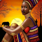 African Beautiful Black Families
